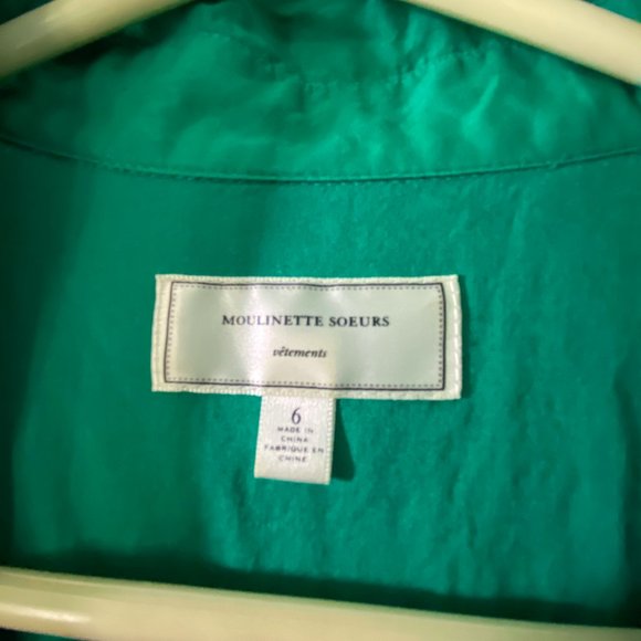 Moulinette Soeurs Reed Shirt Dress in Green 6 - Picture 4 of 4
